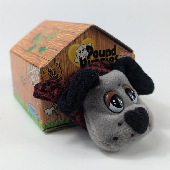 1998 Pound Puppies Plush 07/12 Mary Meyer Doghouse Puppy Dog Collectible Box - Picture 5 of 11